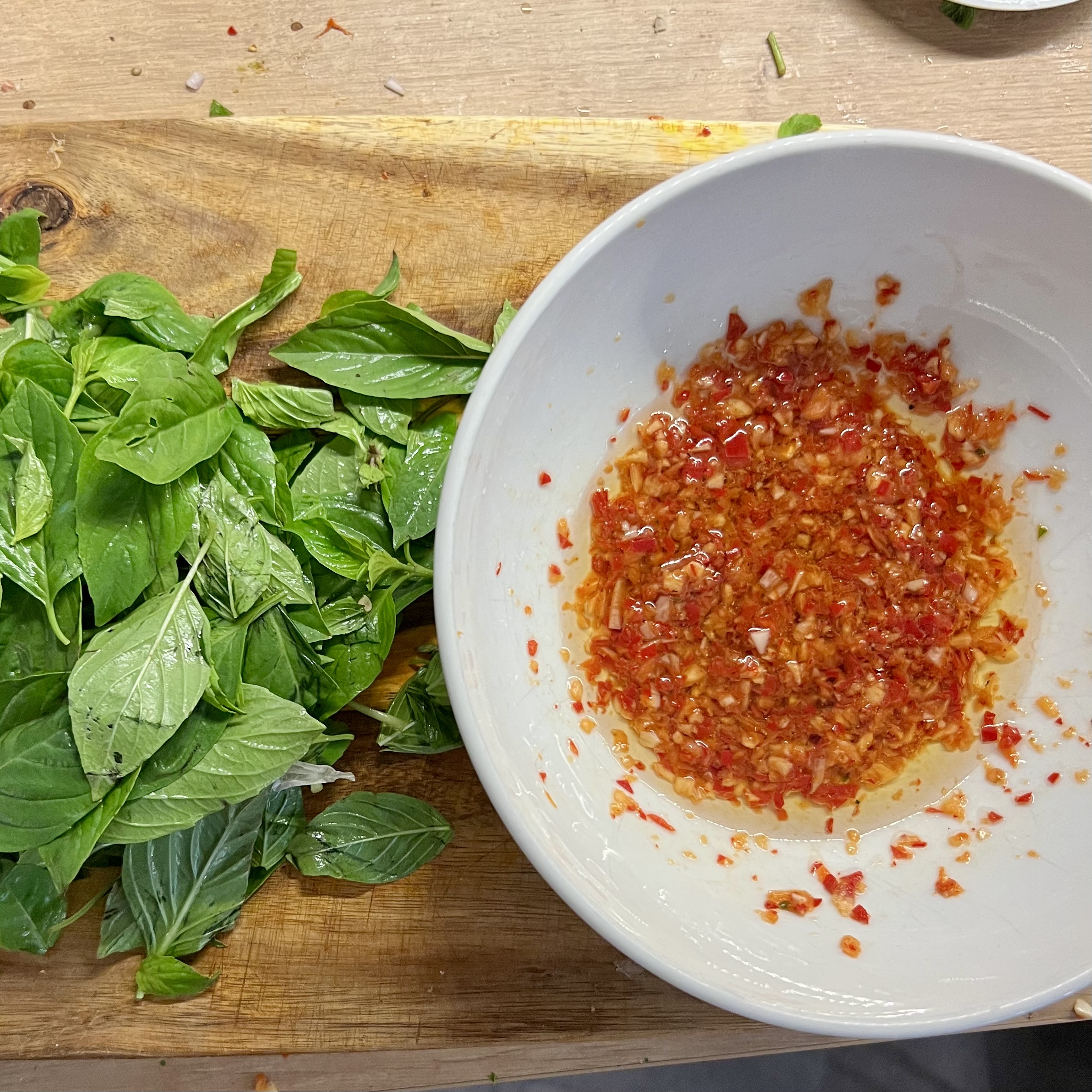Frische Zutaten und vegane Sauce